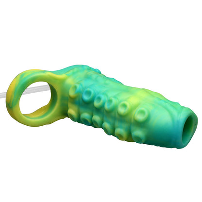 CREATURE COCKS SIPHON TENTACLE SQUIRTING SILICONE PENIS ENHANCER GREEN