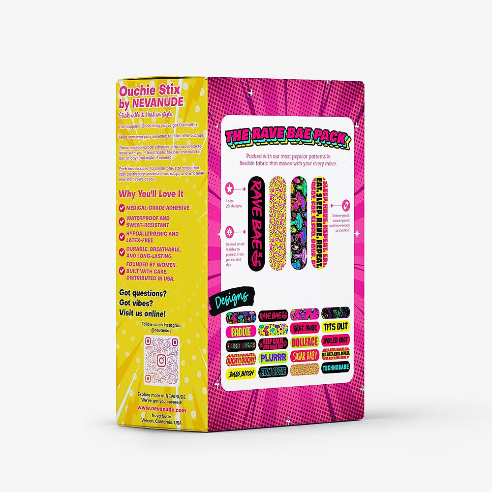 NEVA NUDE - OUCHIE STIX BY NEVA NUDE PLUR VIBES BANDAGES 40-PACK