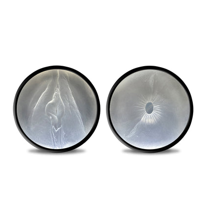 GLOBAL NOVELTIES - MSTR B8 CLEAR-VIEW VIBRATING DUAL END STROKER, DOUBLE PLAY PRO