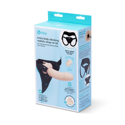 B-VIBE - EVERY BODY VIBRATING REALISTIC STRAP-ON KIT