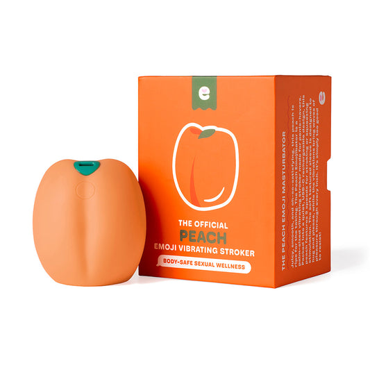EMOJIBATOR - PEACH VIBRATING STROKER