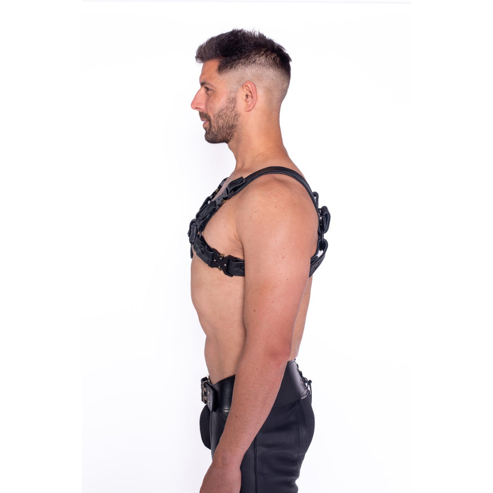 PROWLER RED - BULL HARNESS BLACK WITH METAL FITTINGS 2XL