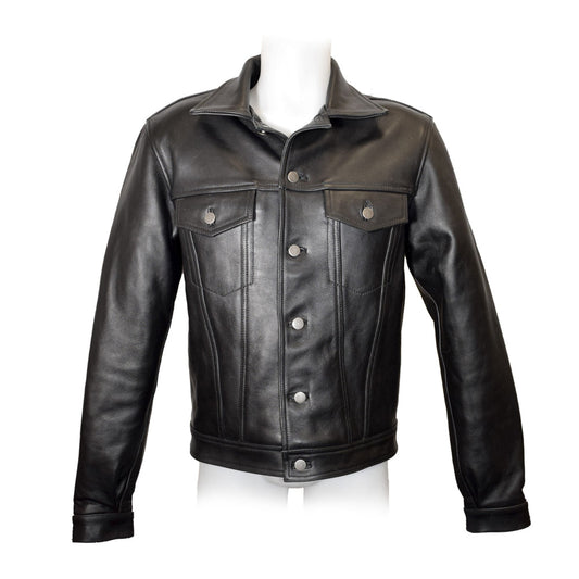 PROWLER RED - LEATHER TRUCKER JACKET
