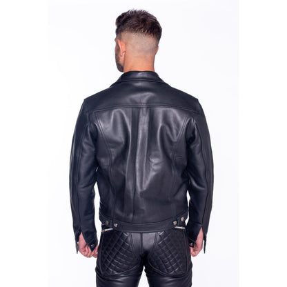 PROWLER RED - LEATHER TRUCKER JACKET