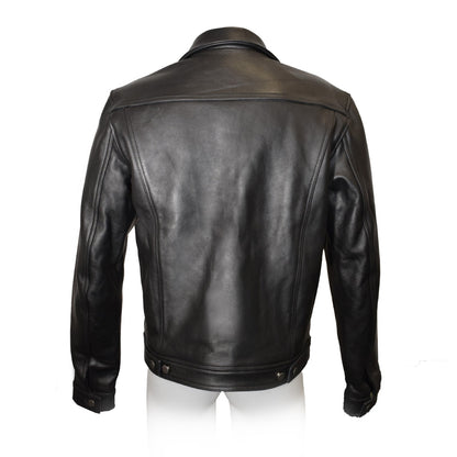PROWLER RED - LEATHER TRUCKER JACKET