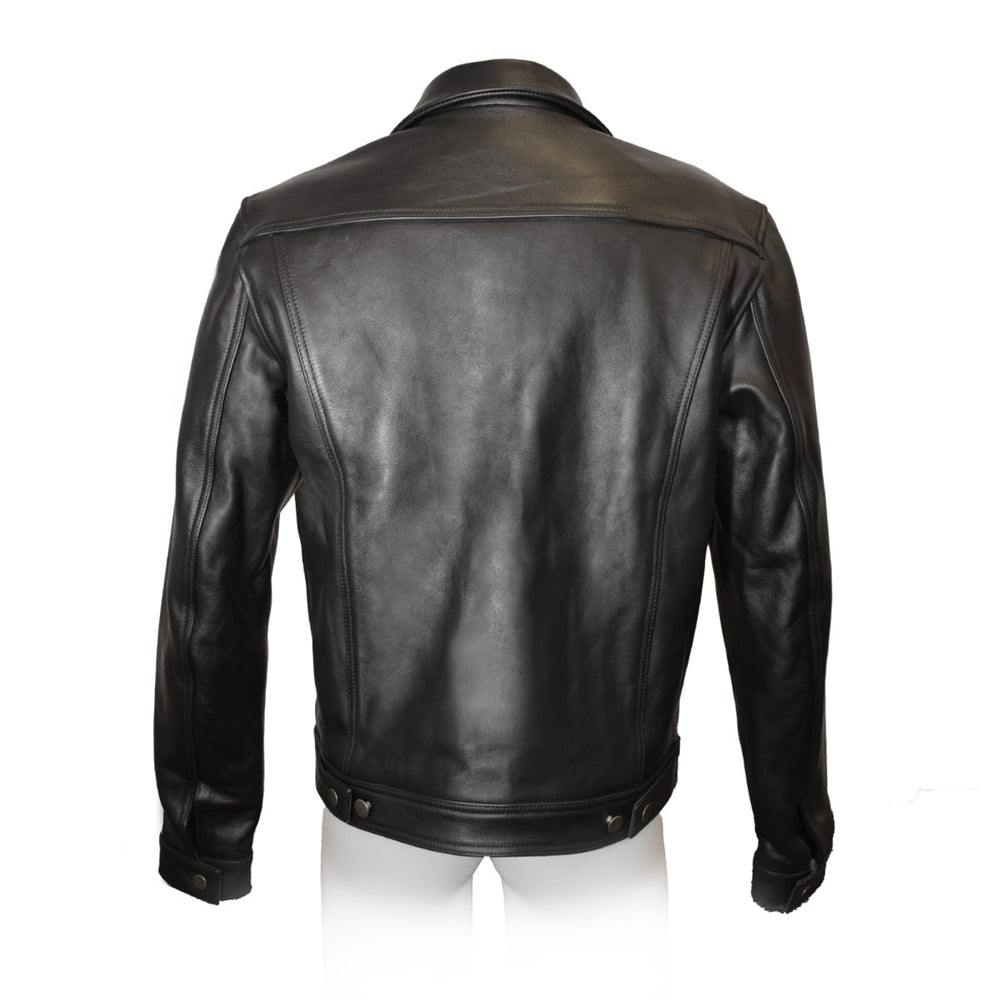 PROWLER RED - LEATHER TRUCKER JACKET