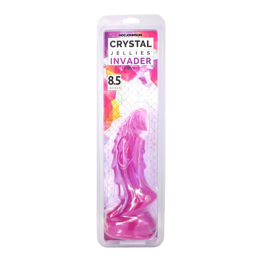 CRYSTAL JELLIES INVADER 8.5 IN. DILDO PURPLE
