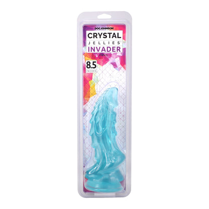 CRYSTAL JELLIES INVADER 8.5 IN. DILDO TEAL