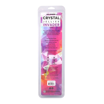 CRYSTAL JELLIES INVADER 8.5 IN. DILDO TEAL