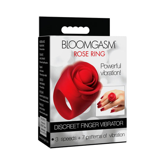XR BRANDS - BLOOMGASM ROSE RING DISCREET FINGER VIBRATOR