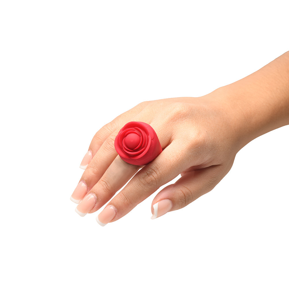 XR BRANDS - BLOOMGASM ROSE RING DISCREET FINGER VIBRATOR