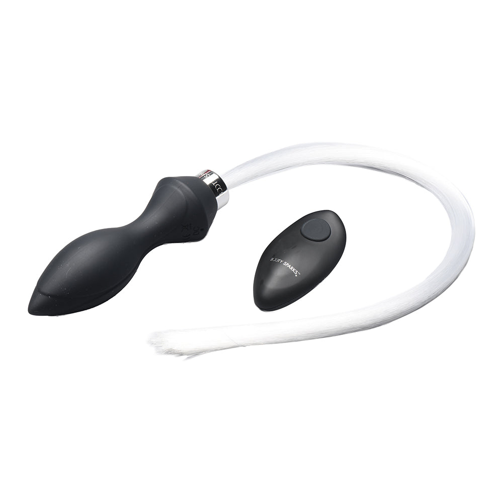 XR BRANDS - BOOTY SPARKS VIBRATING SILICONE OPTICAL FIBER BUTT PLUG