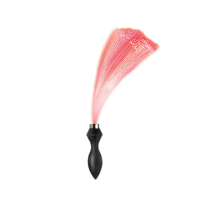 XR BRANDS - BOOTY SPARKS VIBRATING SILICONE OPTICAL FIBER BUTT PLUG