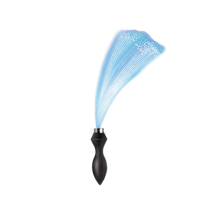 XR BRANDS - BOOTY SPARKS VIBRATING SILICONE OPTICAL FIBER BUTT PLUG
