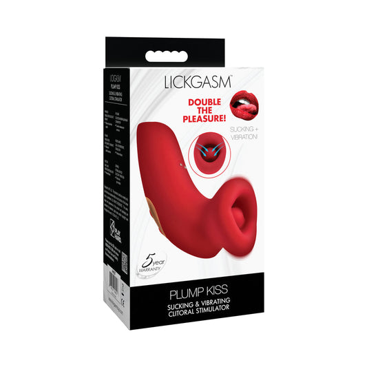 XR BRANDS - LICKGASM PLUMP KISS SUCKING & VIBRATING CLITORAL STIMULATOR