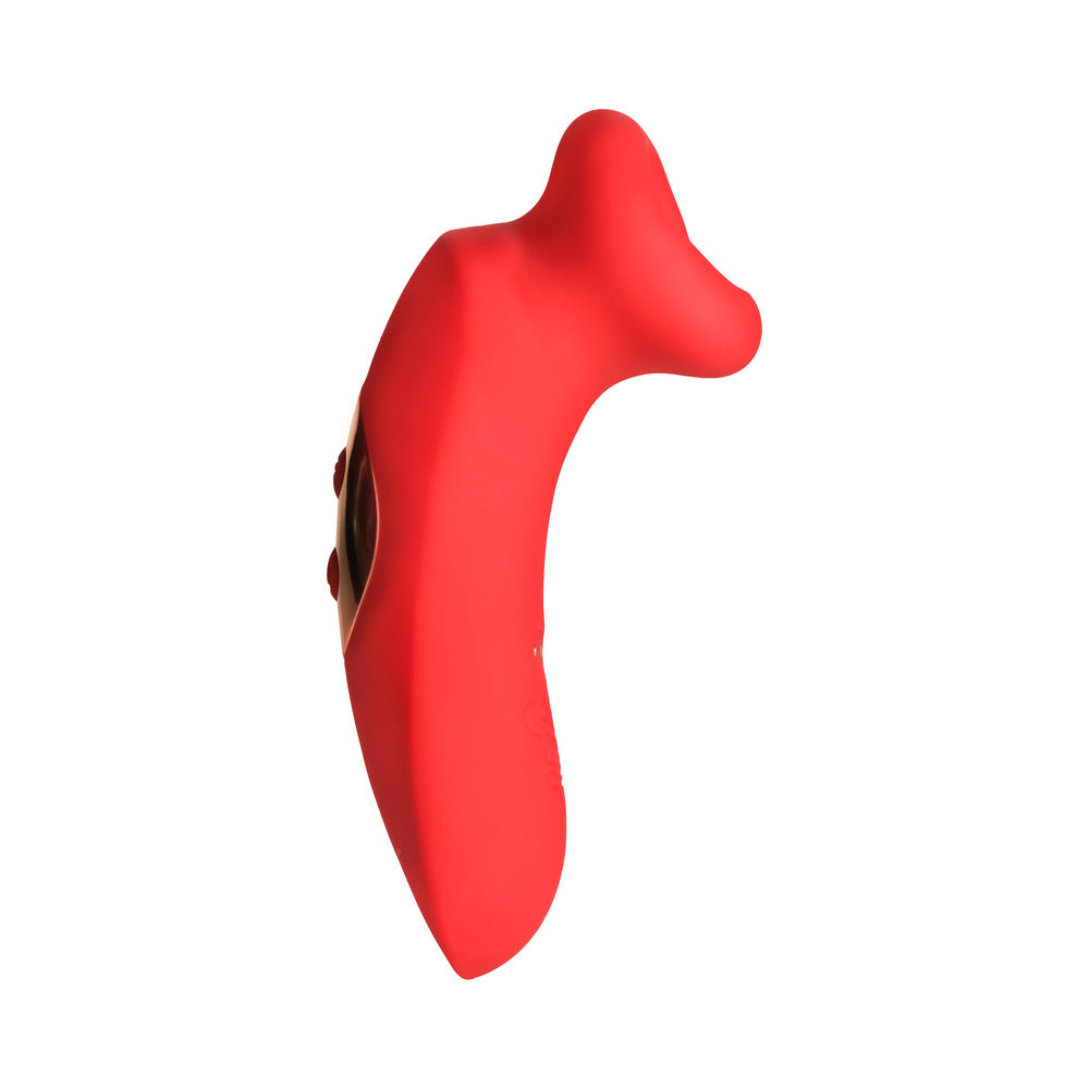 XR BRANDS - LICKGASM PLUMP KISS SUCKING & VIBRATING CLITORAL STIMULATOR