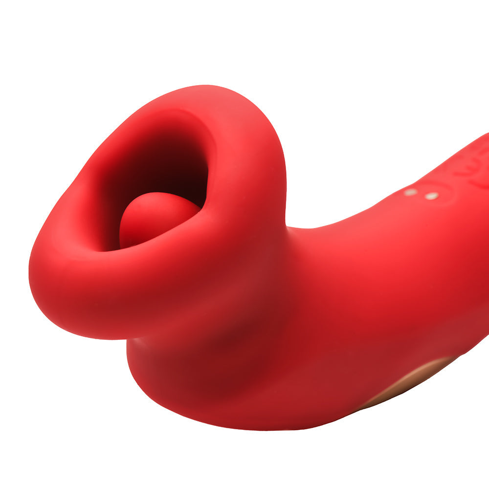 XR BRANDS - LICKGASM PLUMP KISS SUCKING & VIBRATING CLITORAL STIMULATOR