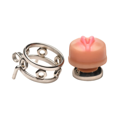 XR BRANDS - MASTER SERIES PUSSY BOY METAL CHASTITY CAGE
