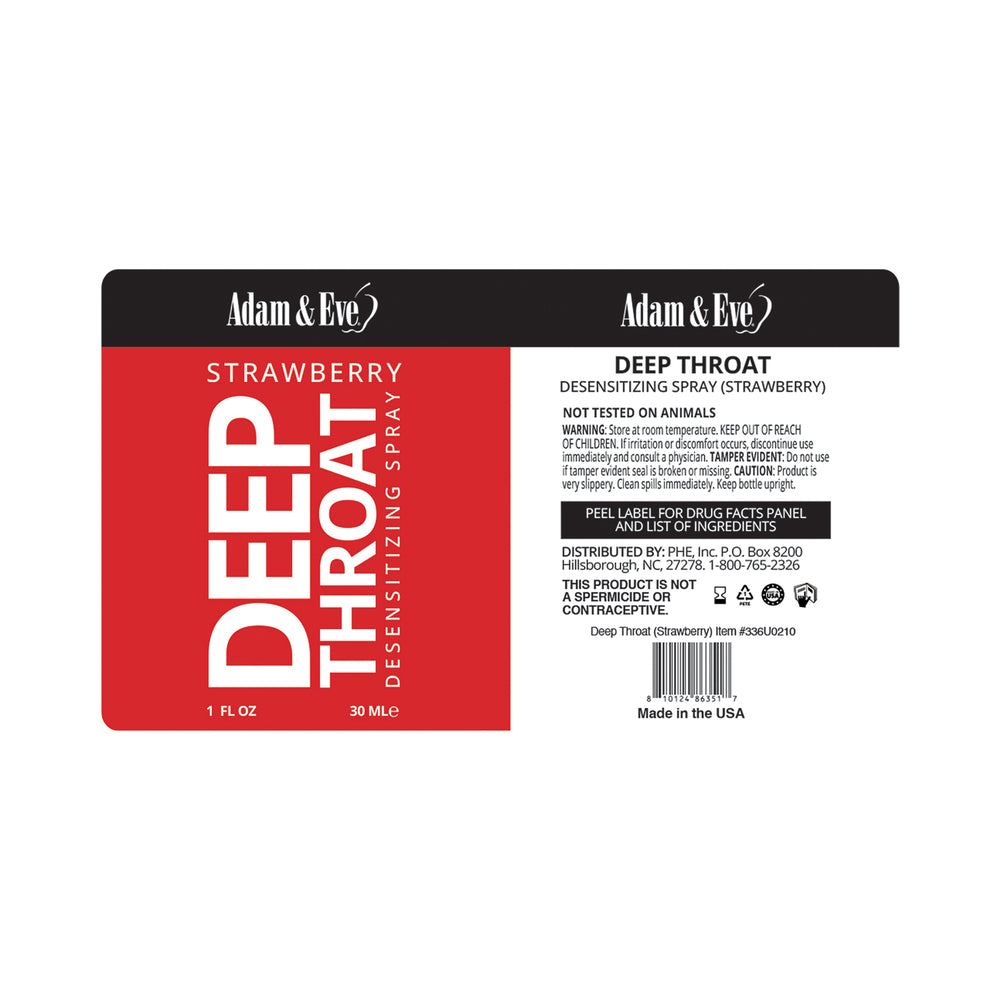 ADAM & EVE - DEEP THROAT DESENSITIZING SPRAY STRAWBERRY