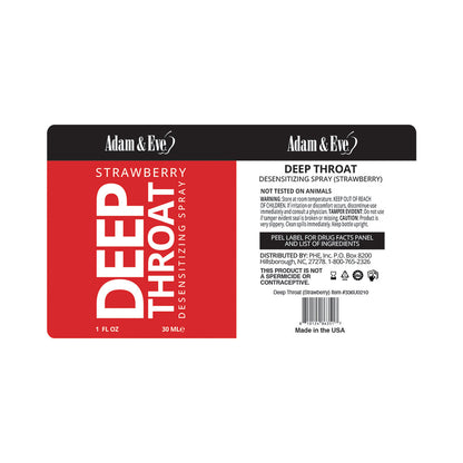 ADAM & EVE - DEEP THROAT DESENSITIZING SPRAY STRAWBERRY