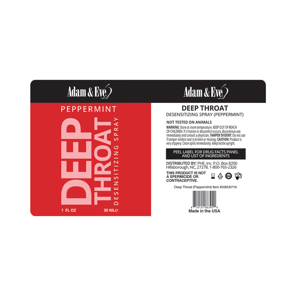 ADAM & EVE - DEEP THROAT DESENSITIZING SPRAY PEPPERMINT