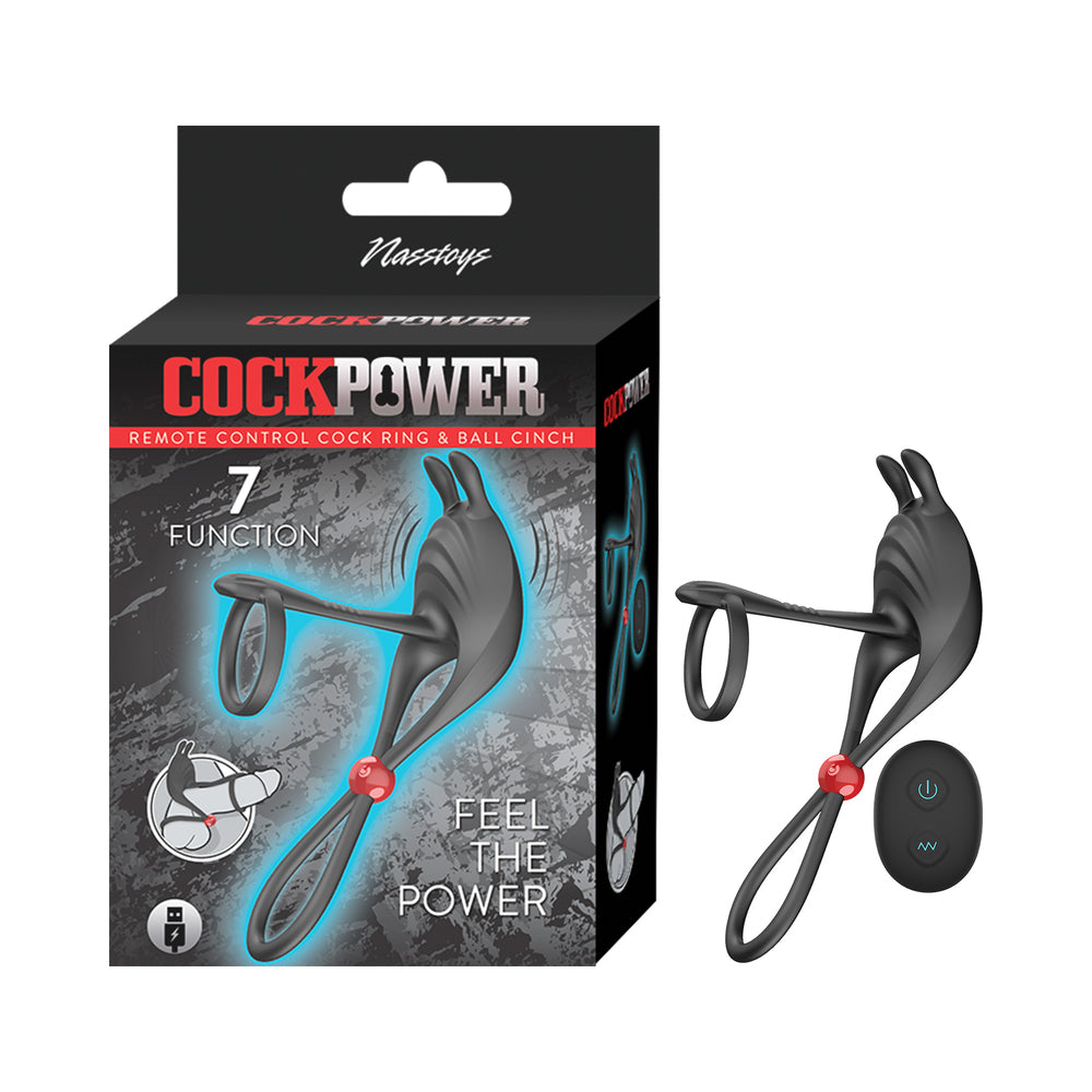 NASSTOYS - COCKPOWER REMOTE CONTROL COCKRING&BALL CINCH BLACK