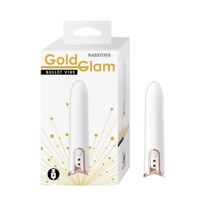 NASSTOYS - GOLD GLAM BULLET VIBE WHITE