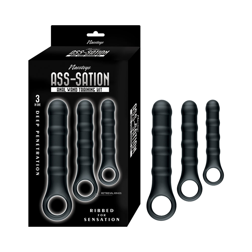 NASSTOYS - ASS-SATION ANAL WAND TRAINING KIT BLACK