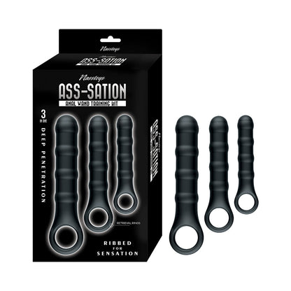 NASSTOYS - ASS-SATION ANAL WAND TRAINING KIT BLACK