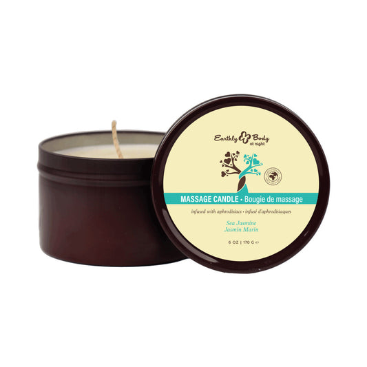 EARTHLY BODY - AT NIGHT APHRODISIAC COLLECTION CANDLE SEA JASMINE 6 OZ.