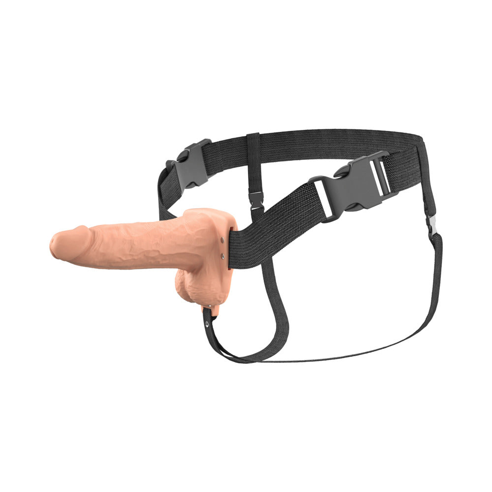 PIPEDREAM - FANTASY X-TENSIONS ELITE VIBRATING HOLLOW SILICONE STRAP-ON 6 IN. LIGHT