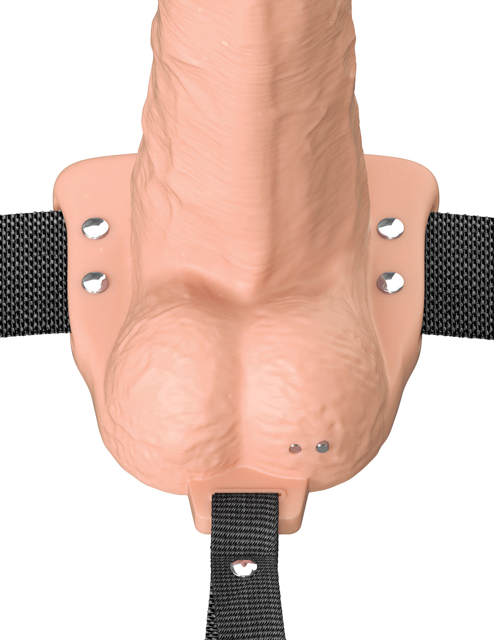 PIPEDREAM - FANTASY X-TENSIONS ELITE VIBRATING HOLLOW SILICONE STRAP-ON 6 IN. LIGHT