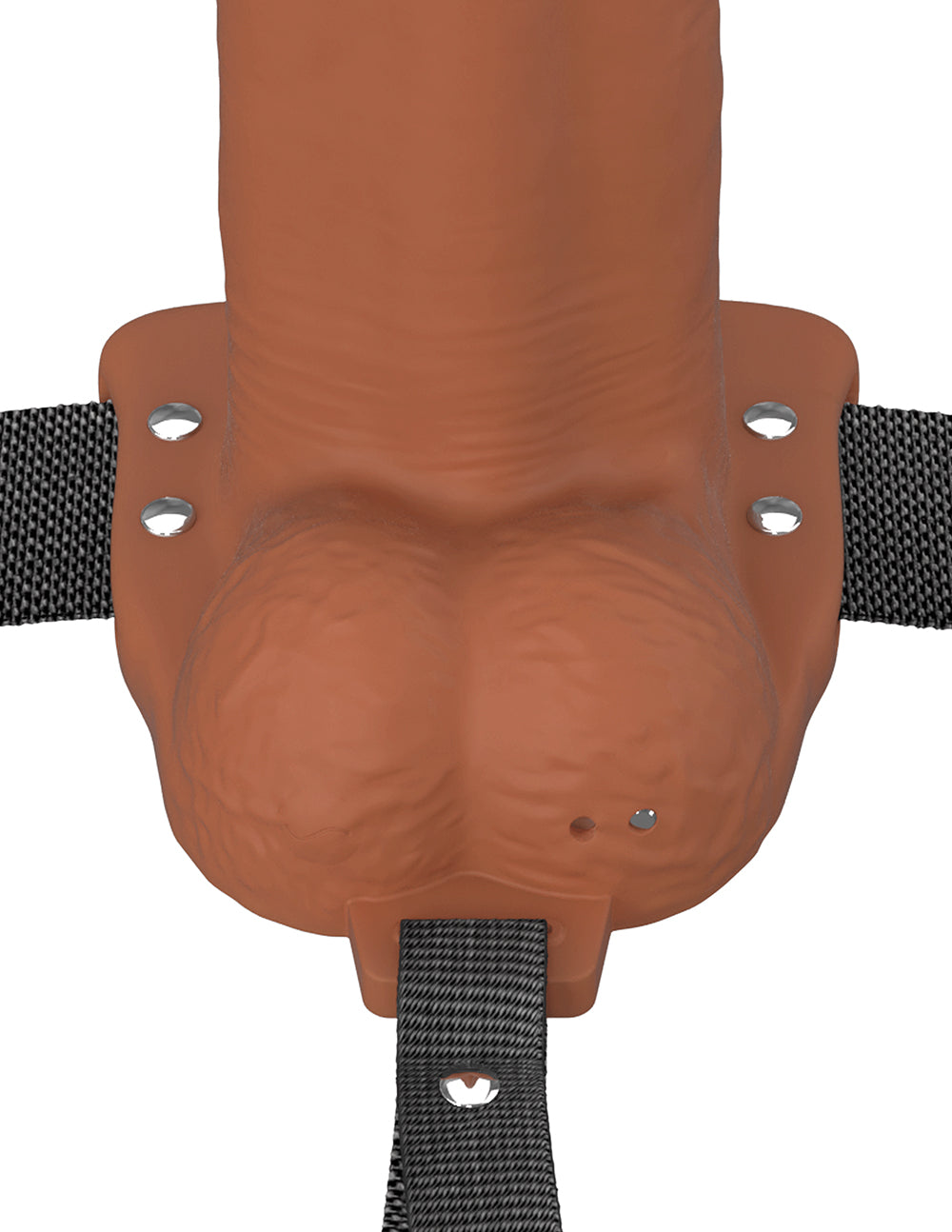 PIPEDREAM - FANTASY X-TENSIONS ELITE VIBRATING HOLLOW SILICONE STRAP-ON 6 IN. BROWN
