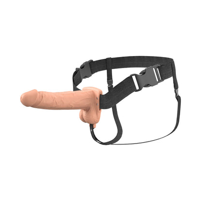PIPEDREAM - FANTASY X-TENSIONS ELITE VIBRATING HOLLOW SILICONE STRAP-ON 7 IN. LIGHT
