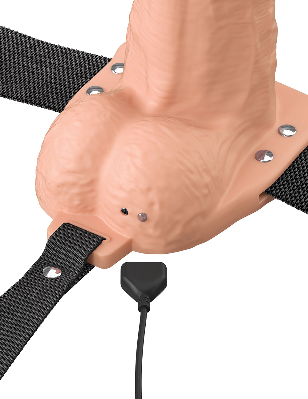PIPEDREAM - FANTASY X-TENSIONS ELITE VIBRATING HOLLOW SILICONE STRAP-ON 7 IN. LIGHT