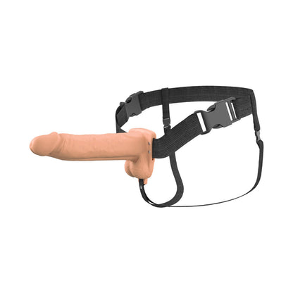 PIPEDREAM - FANTASY X-TENSIONS ELITE VIBRATING HOLLOW SILICONE STRAP-ON 8 IN. LIGHT