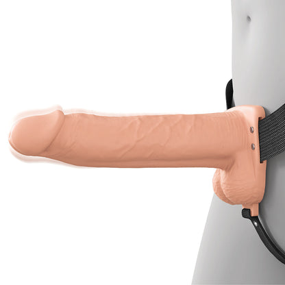 PIPEDREAM - FANTASY X-TENSIONS ELITE VIBRATING HOLLOW SILICONE STRAP-ON 8 IN. LIGHT