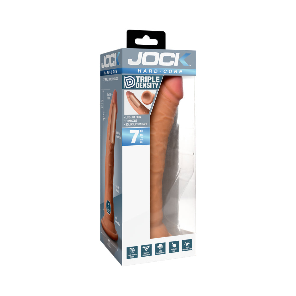 CURVE NOVELTIES - JOCK HARD-CORE TRIPLE DENSITY DILDO 7 IN. MEDIUM