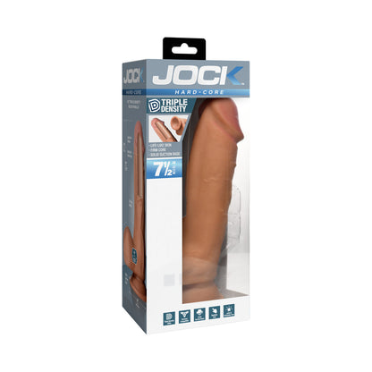 CURVE NOVELTIES - JOCK HARD-CORE +TRIPLE DENSITY DILDO WITH BALLS 7.5 IN. MEDIUM