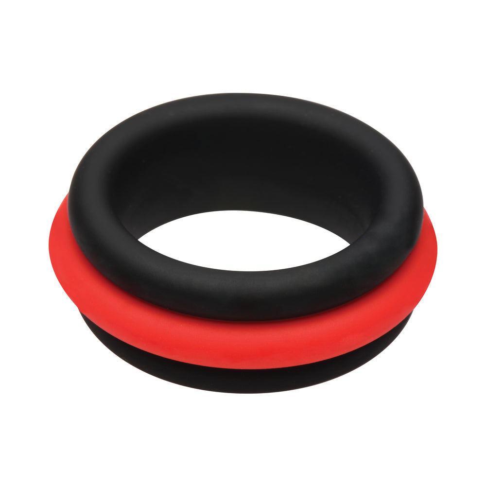 CURVE NOVELTIES - JOCK ENHANCERS SET OF 3 - 2-IN-1 SILICONE C-RINGS