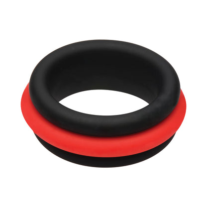 CURVE NOVELTIES - JOCK ENHANCERS SET OF 3 - 2-IN-1 SILICONE C-RINGS
