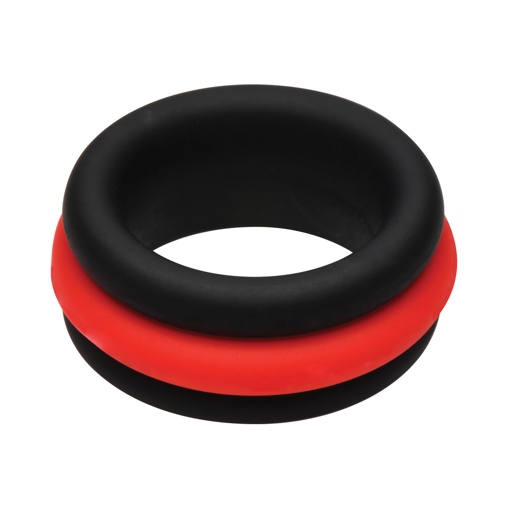 CURVE NOVELTIES - JOCK ENHANCERS SET OF 3 - 2-IN-1 SILICONE C-RINGS
