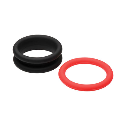 CURVE NOVELTIES - JOCK ENHANCERS SET OF 3 - 2-IN-1 SILICONE C-RINGS
