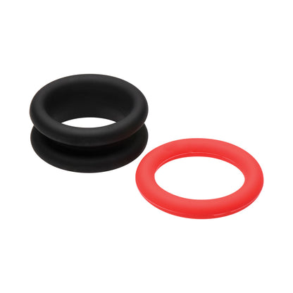 CURVE NOVELTIES - JOCK ENHANCERS SET OF 3 - 2-IN-1 SILICONE C-RINGS
