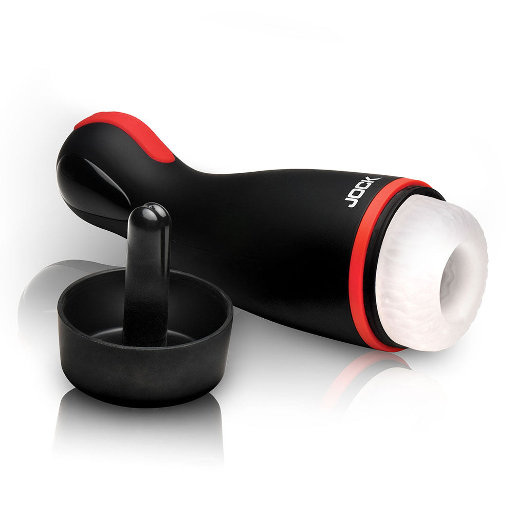 CURVE NOVELTIES - JOCK ADVANCED BLAZE VIBRATING, SUCKING, & WARMING MASTURBATOR