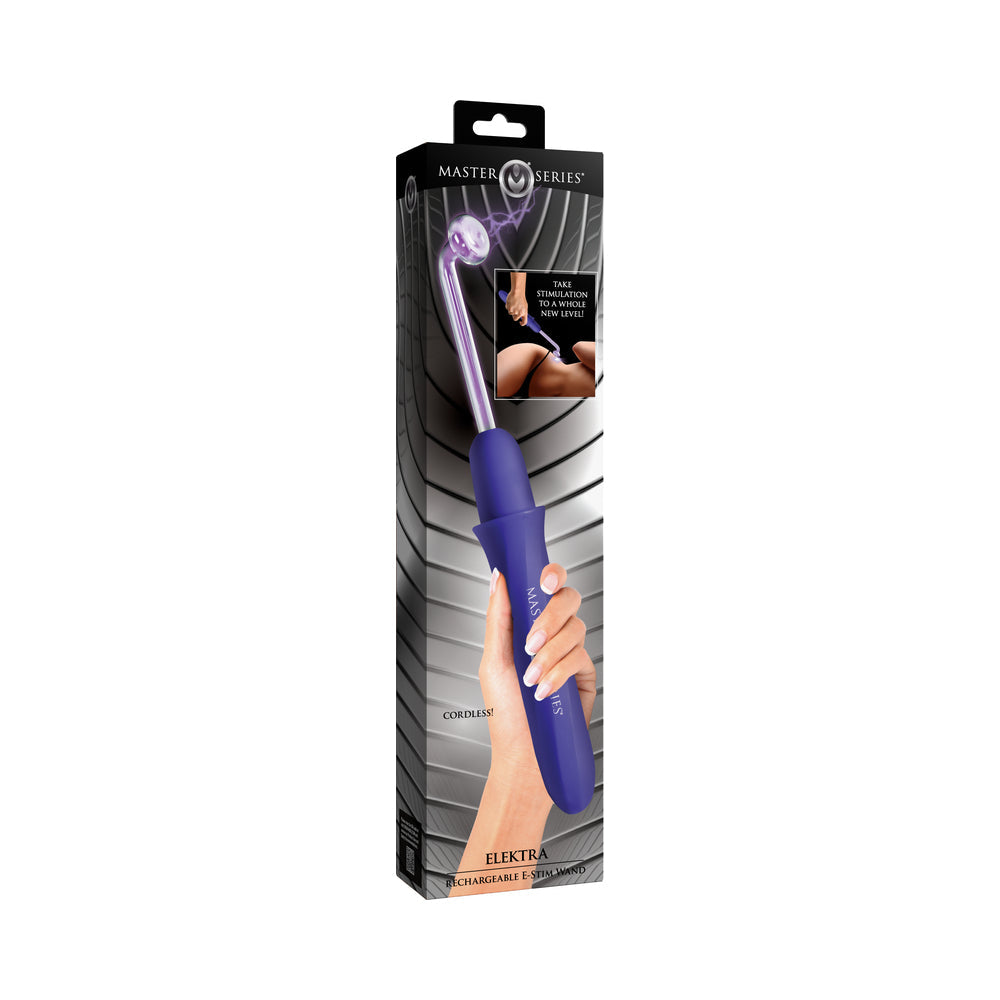XR BRANDS - MASTER SERIES ELEKTRA RECHARGEABLE E-STIM WAND PURPLE