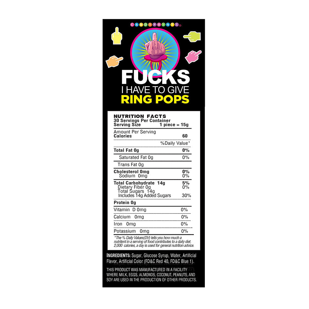 LITTLE GENIE - LAST FUCK RING POP 30-PIECE DISPLAY