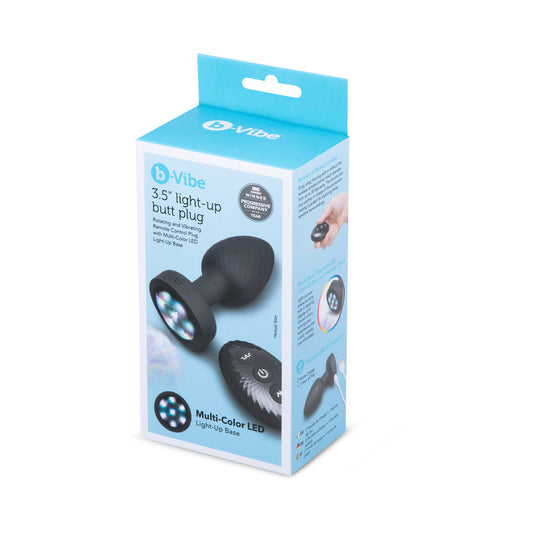 B-VIBE - 3.5 IN. LIGHT-UP BUTT PLUG