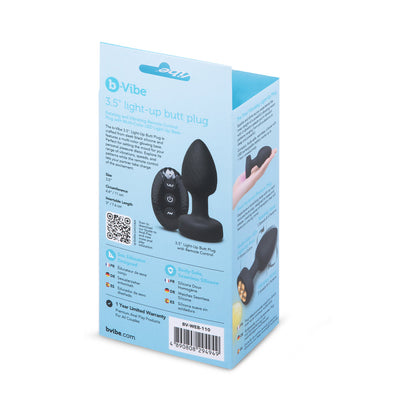 B-VIBE - 3.5 IN. LIGHT-UP BUTT PLUG