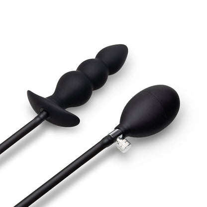 B-VIBE - TAPÓN ANAL HINCHABLE CON CUENTAS Y BOMBA DE MANO